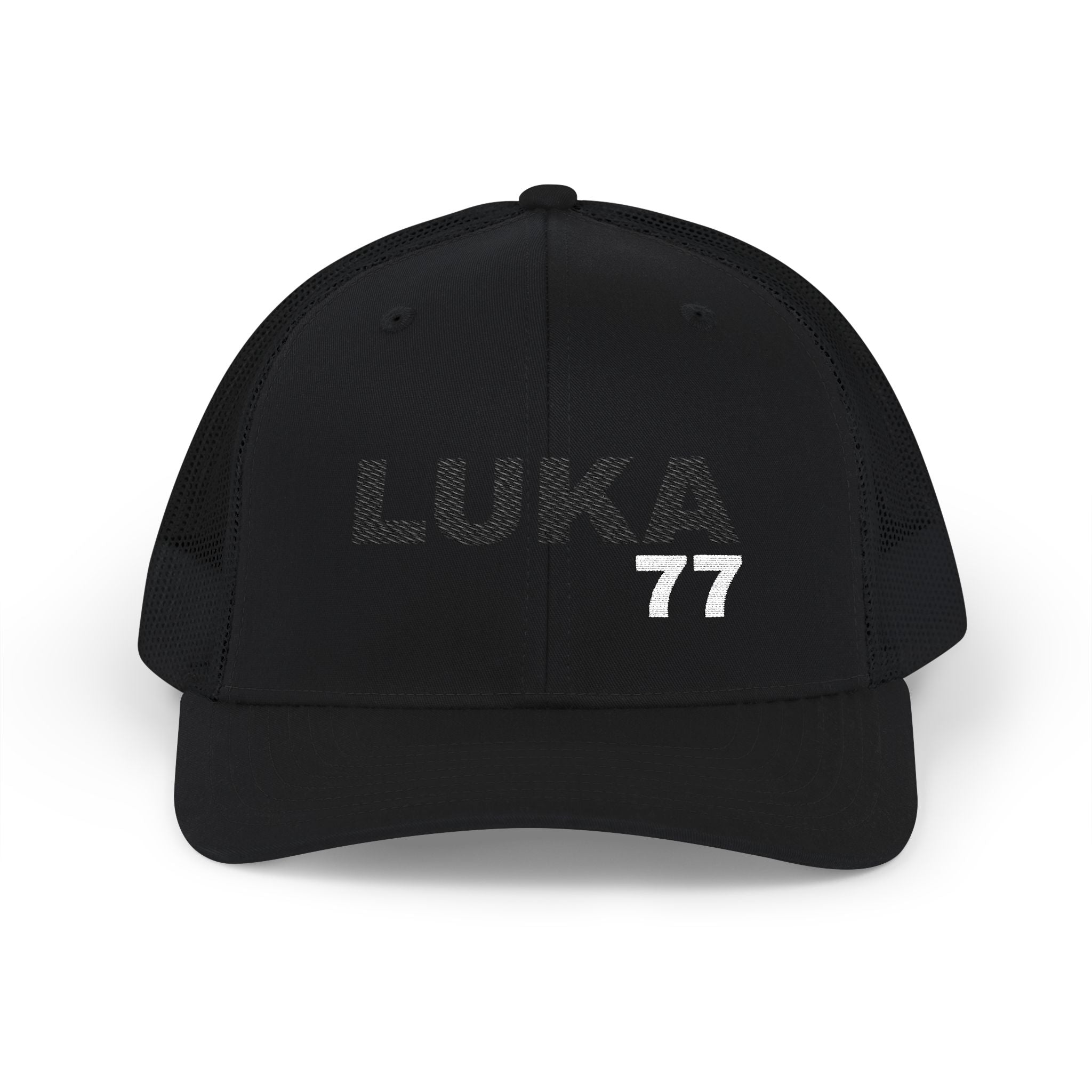 LUKA 77. STEALTH. Snapback Trucker Cap (Embroidery)