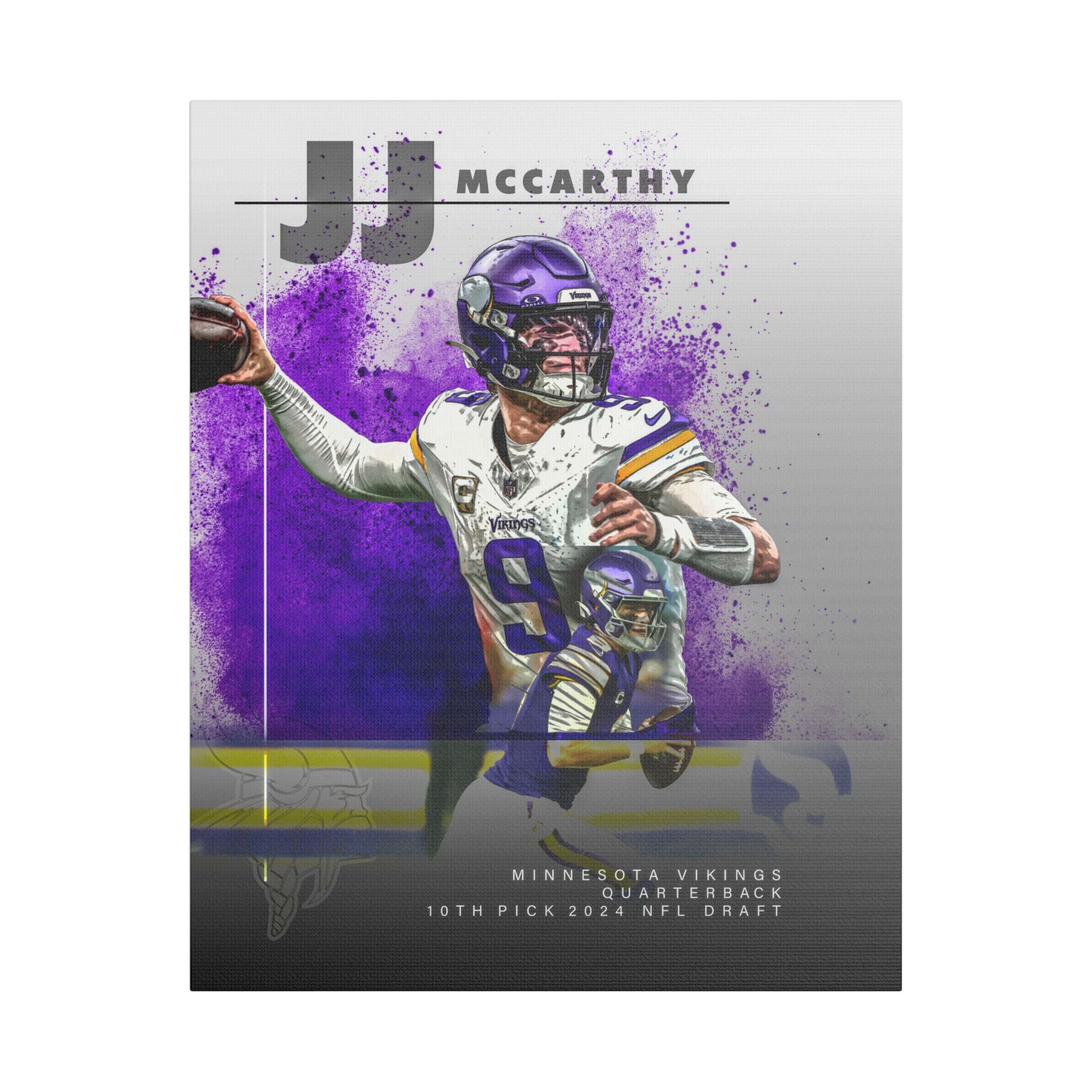 J.J. McCarthy Satin Canvas Mounted Print