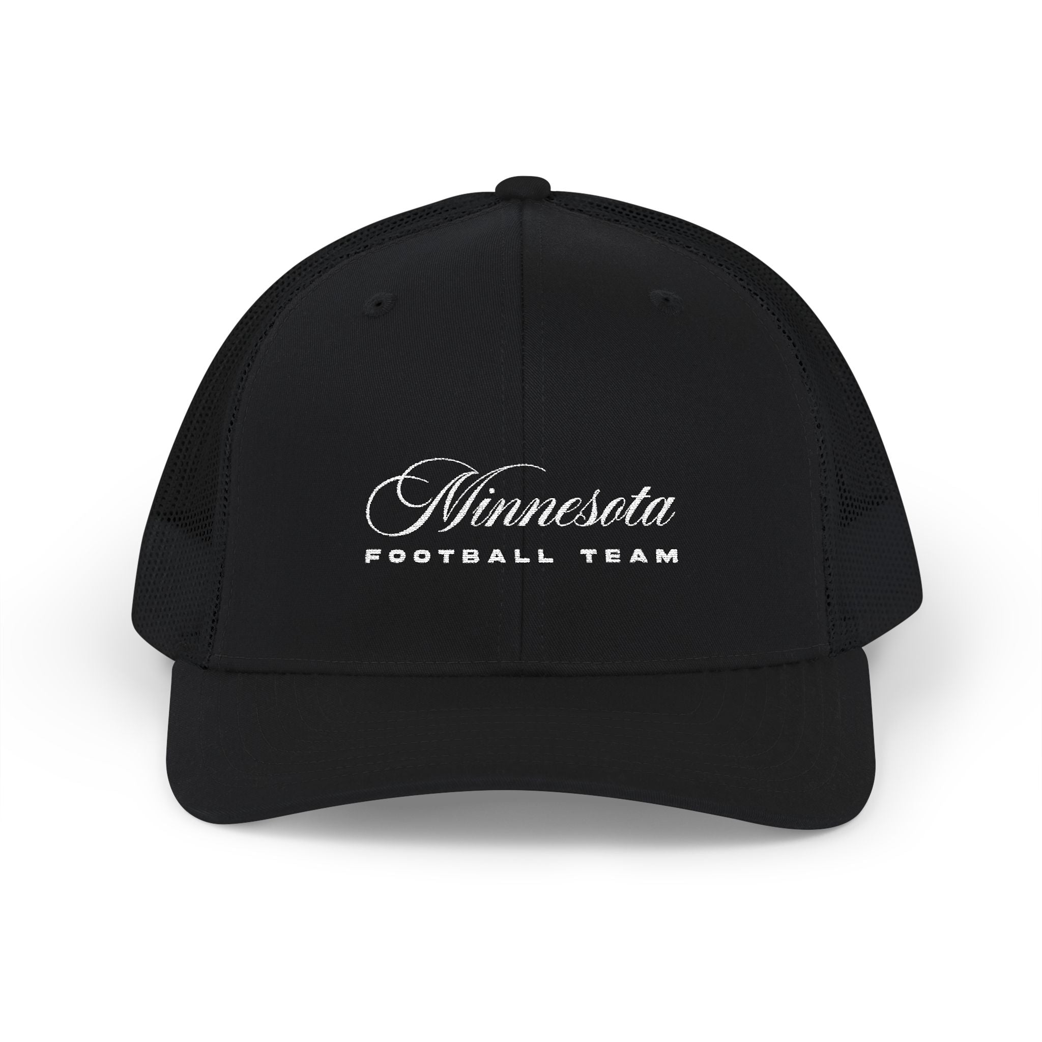 Minnesota Football Scripted. Snapback Trucker Cap (Embroidery)