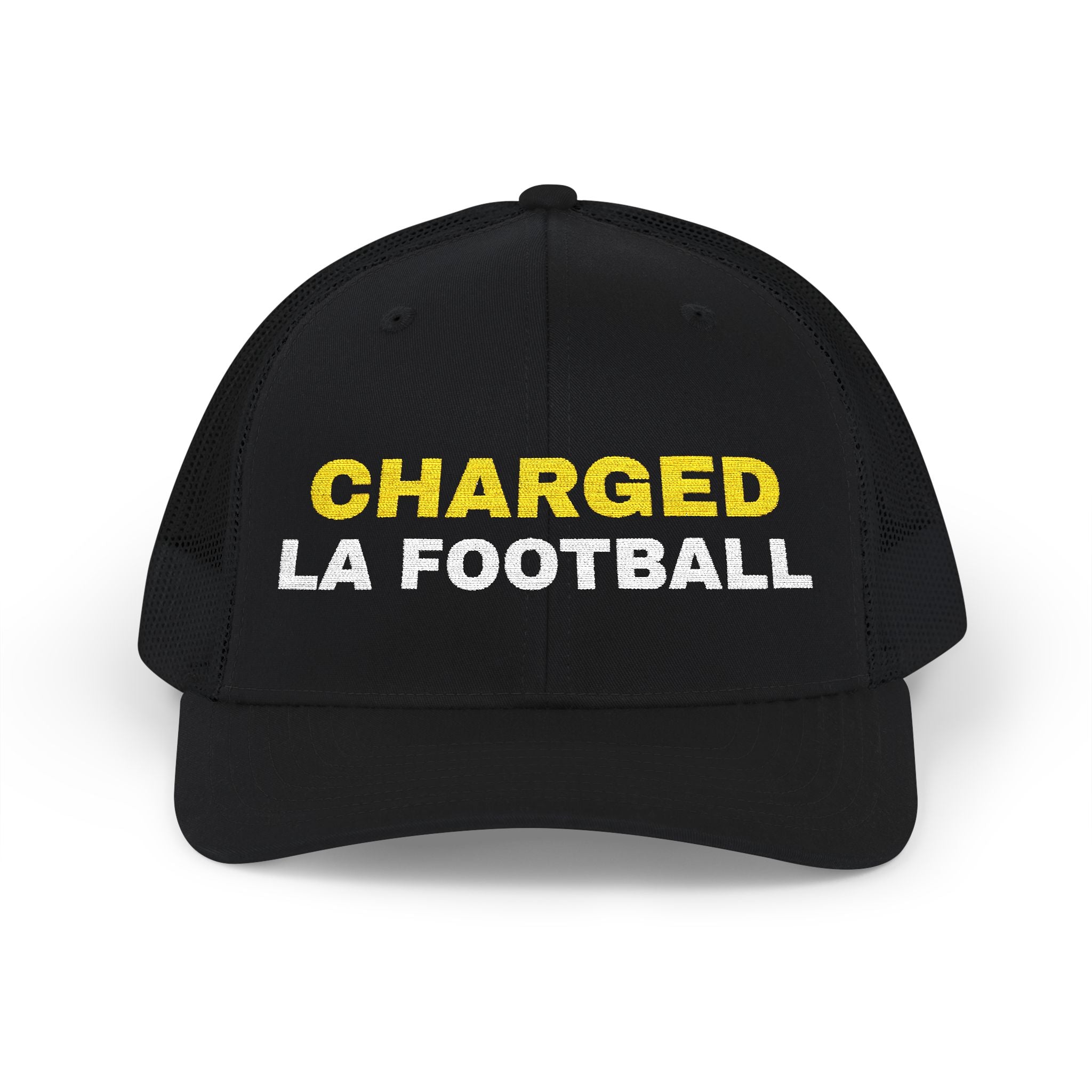 CHARGED. Los Angeles Football. Snapback Trucker Cap (Embroidery)