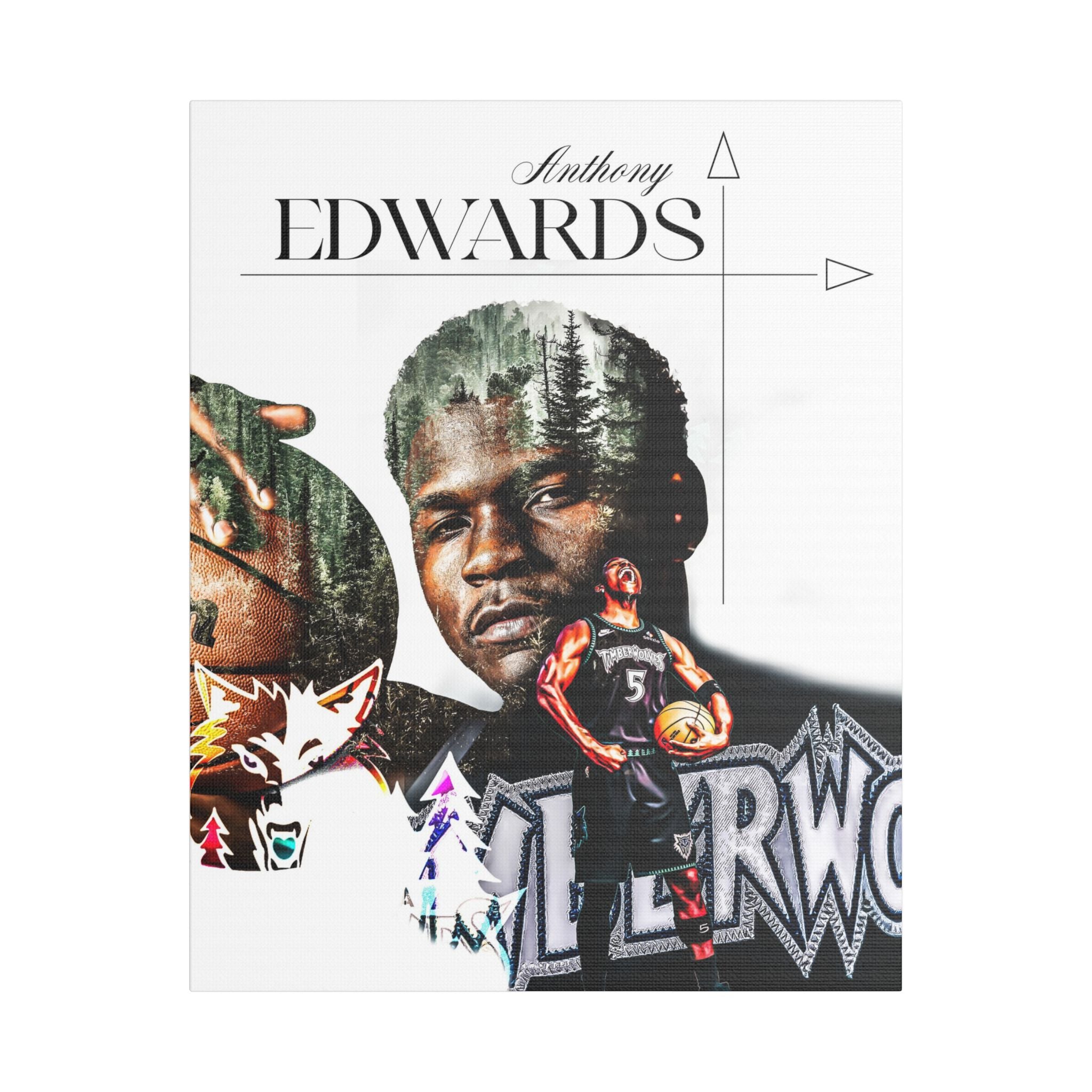 Anthony Edwards Trees Satin Canvas Mounted Print