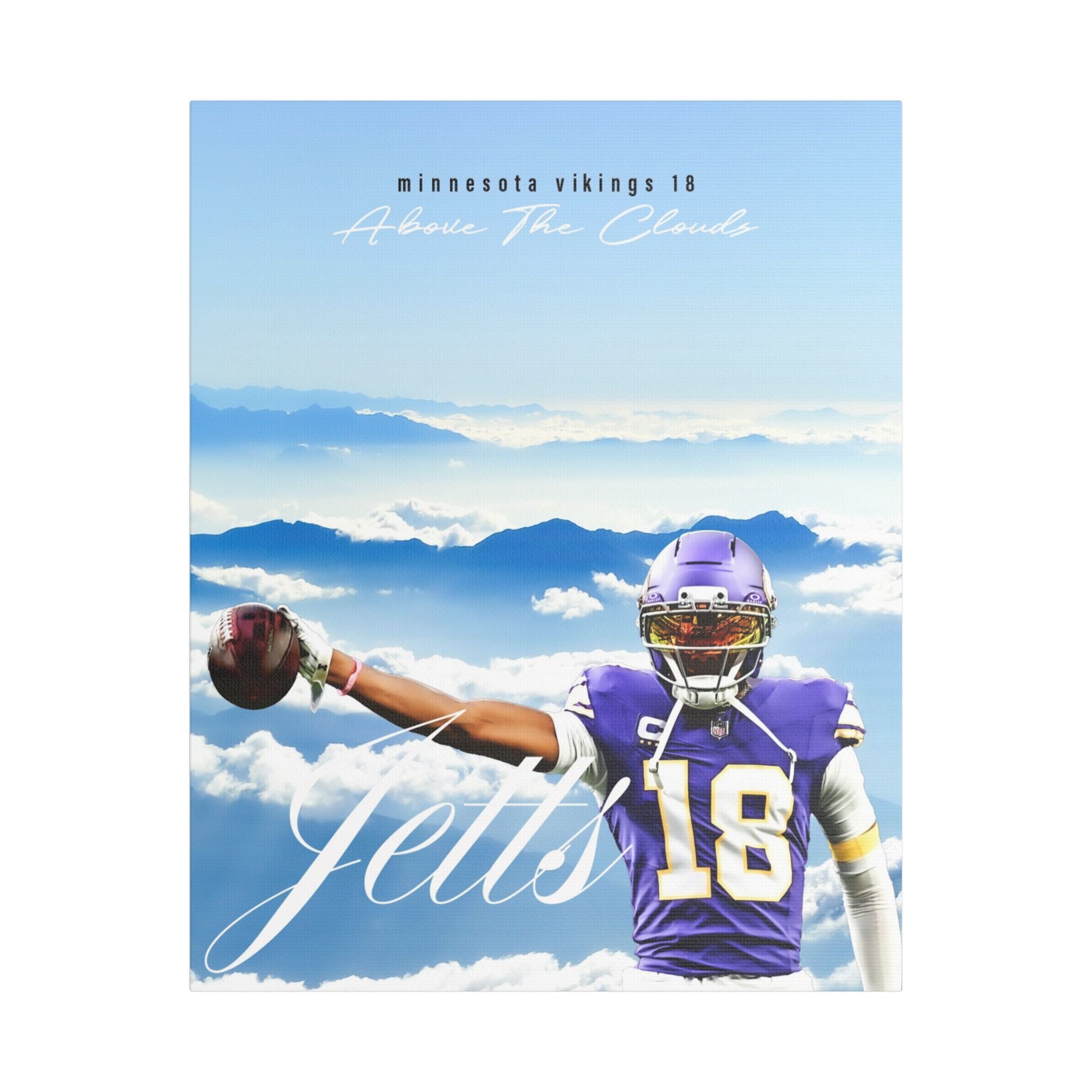 Justin Jefferson Above The Clouds Satin Canvas Mounted Print