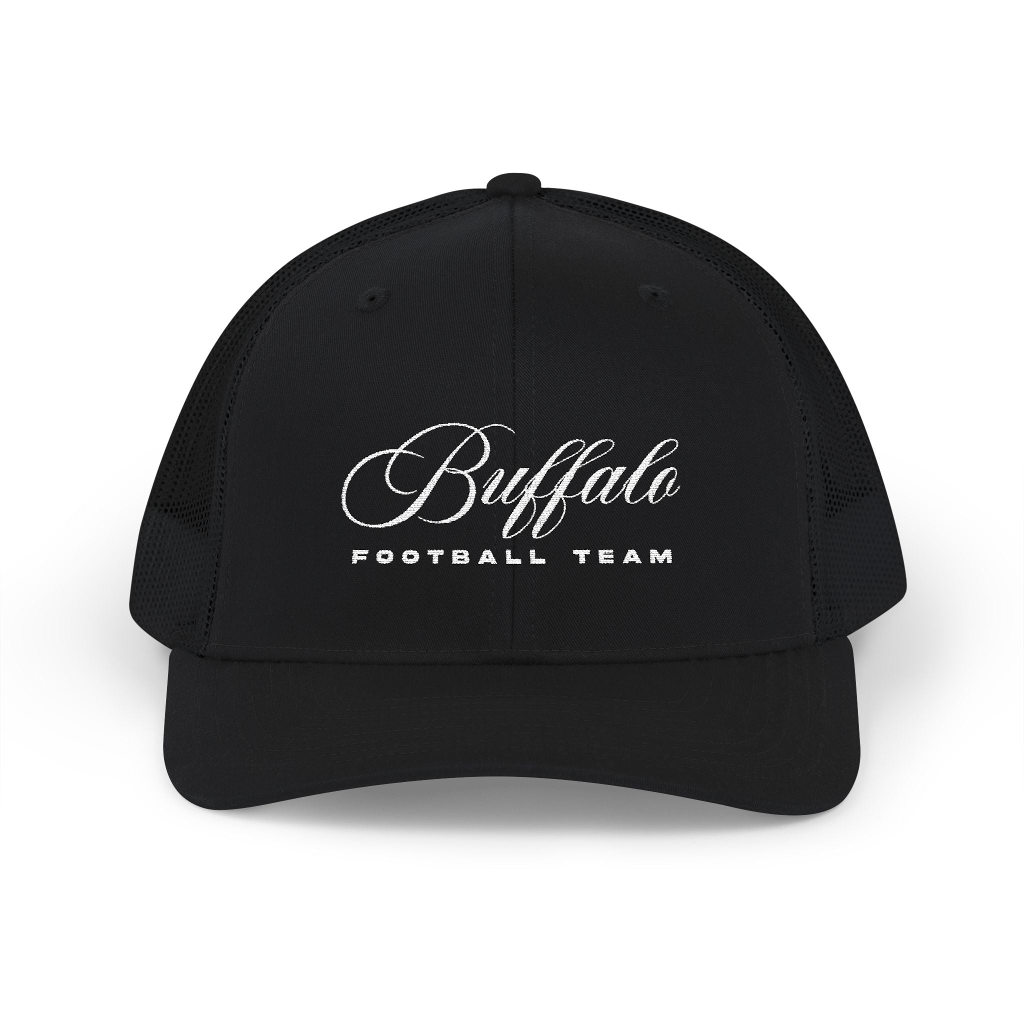 Buffalo Football Scripted. Snapback Trucker Cap (Embroidery)