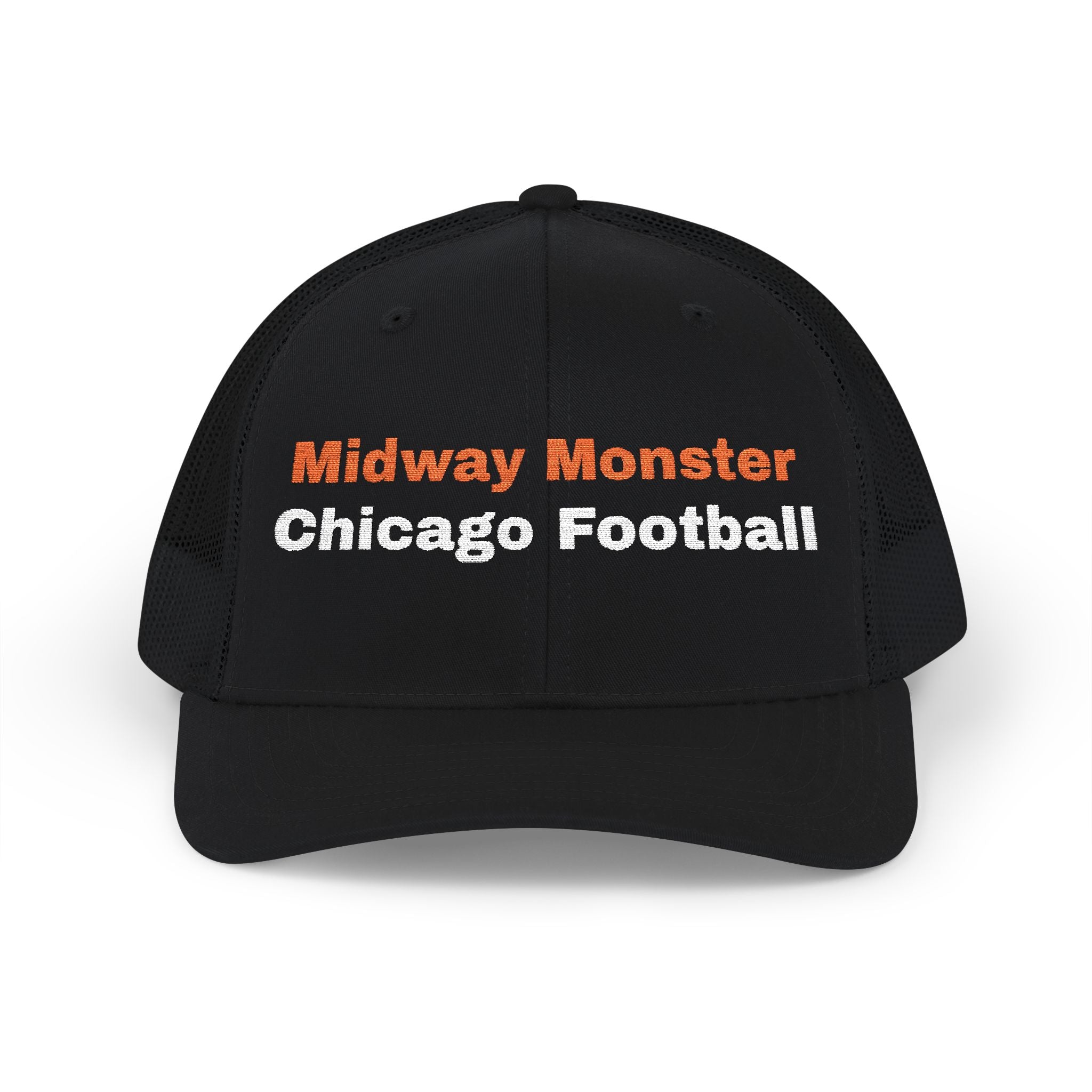 Midway Monster. Chicago Football. Snapback Trucker Cap (Embroidery)