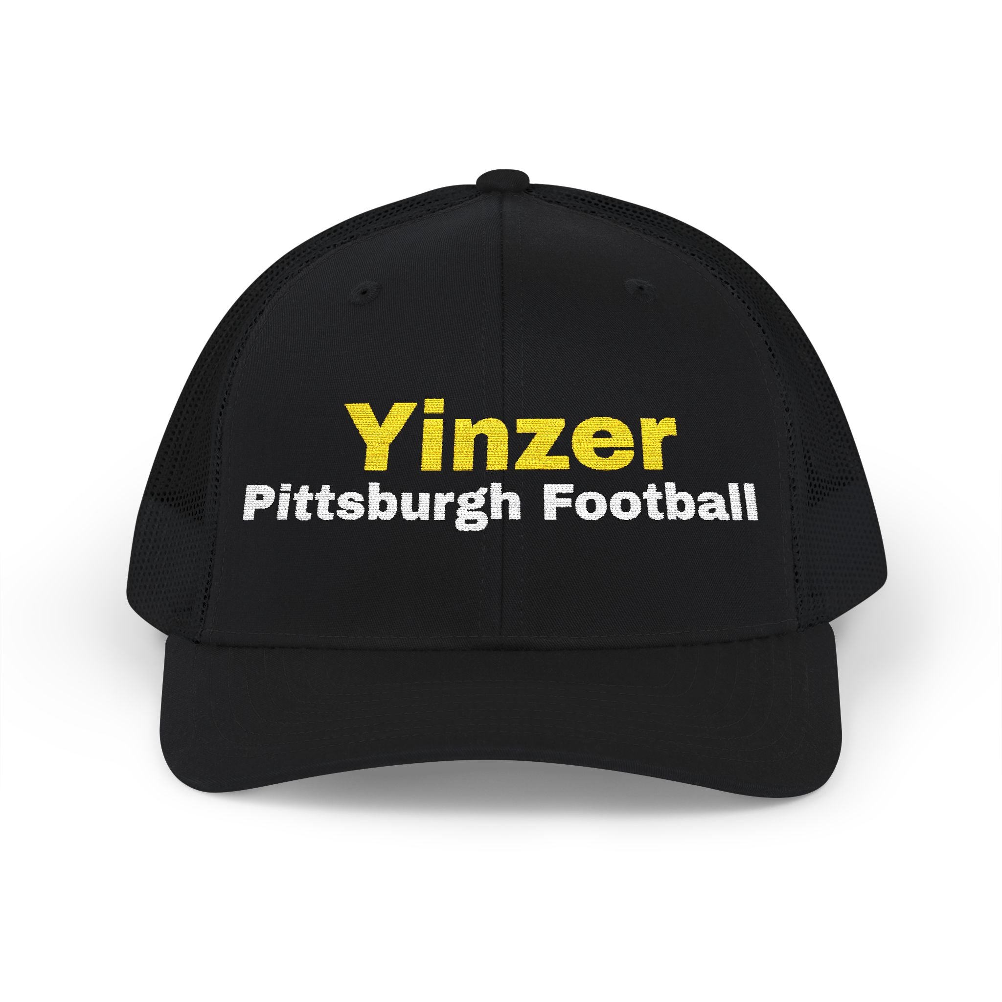 Yinzer. Pittsburgh Football. Snapback Trucker Cap (Embroidery)