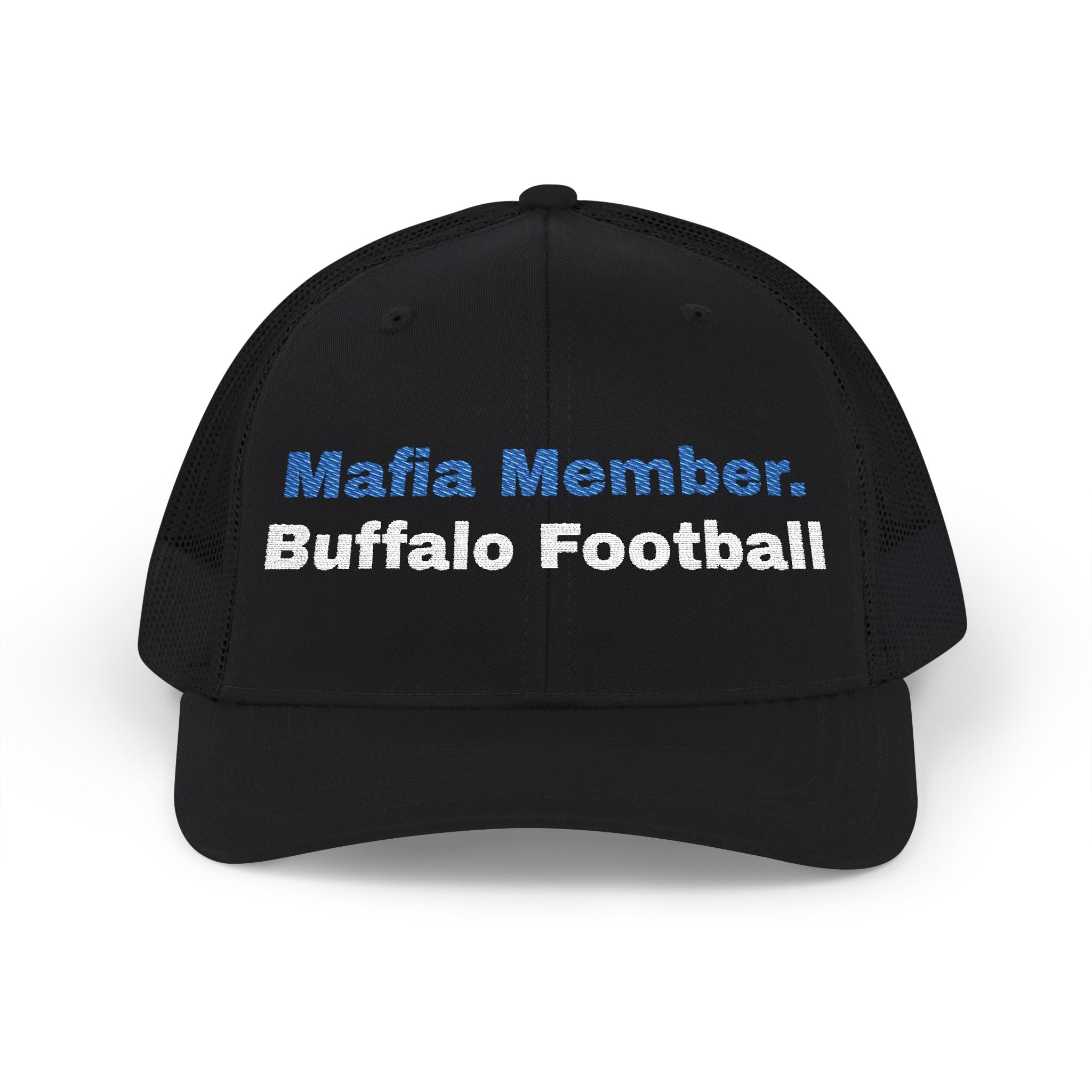 Mafia Member. Buffalo Football. Snapback Trucker Cap (Embroidery)