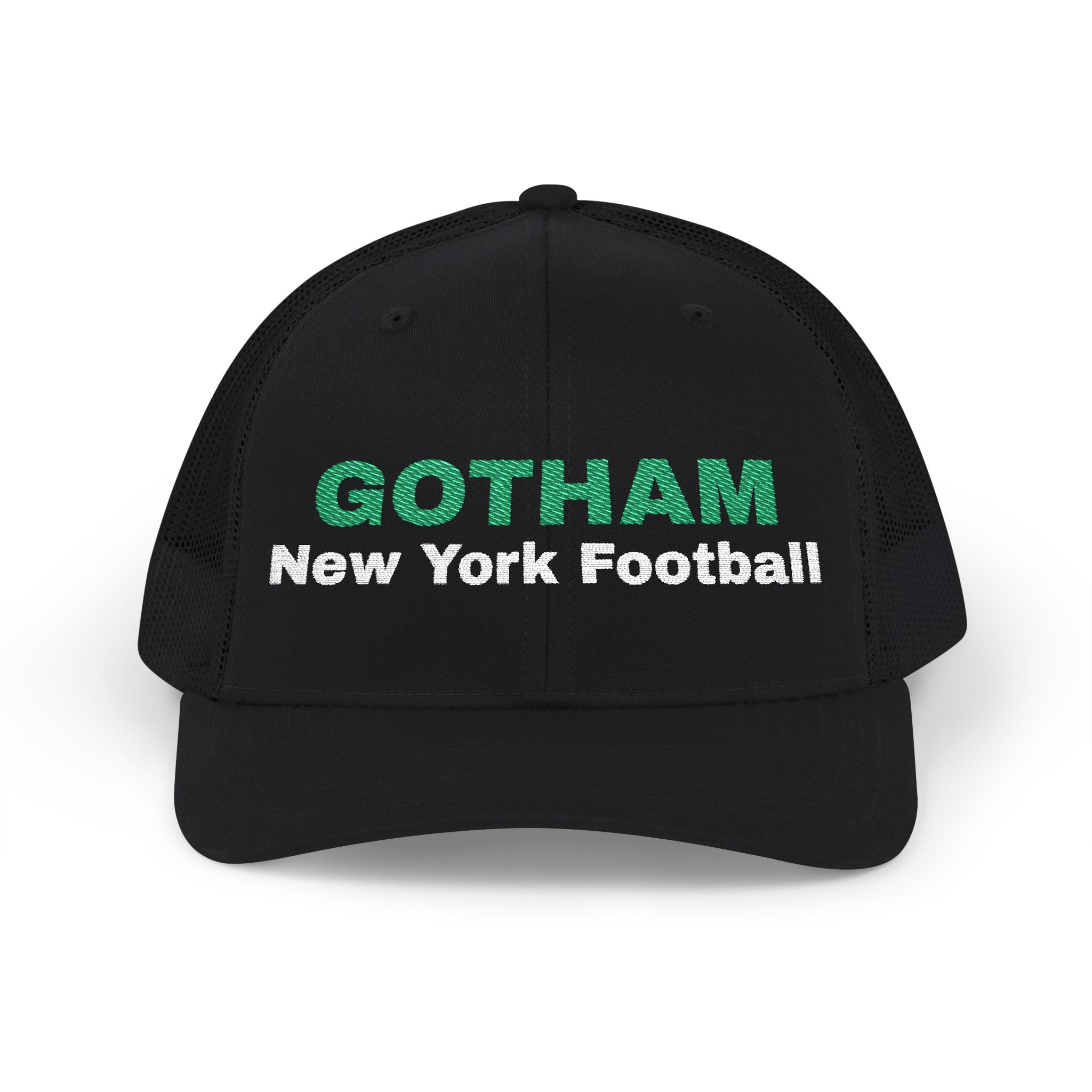 Gotham. New York Football. Snapback Trucker Cap (Embroidery)