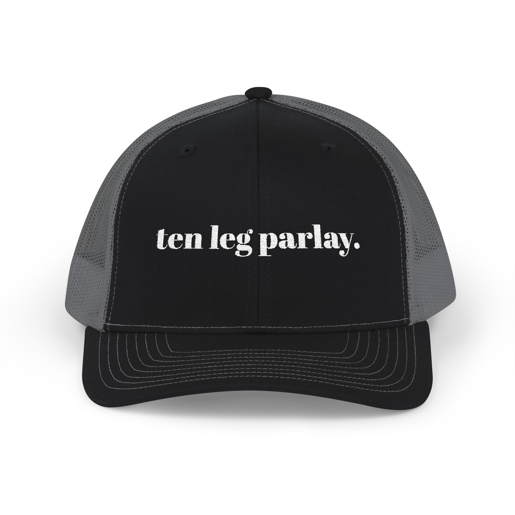 Ten Leg Parlay. Sports Betting. Snapback Trucker Cap (Embroidery)