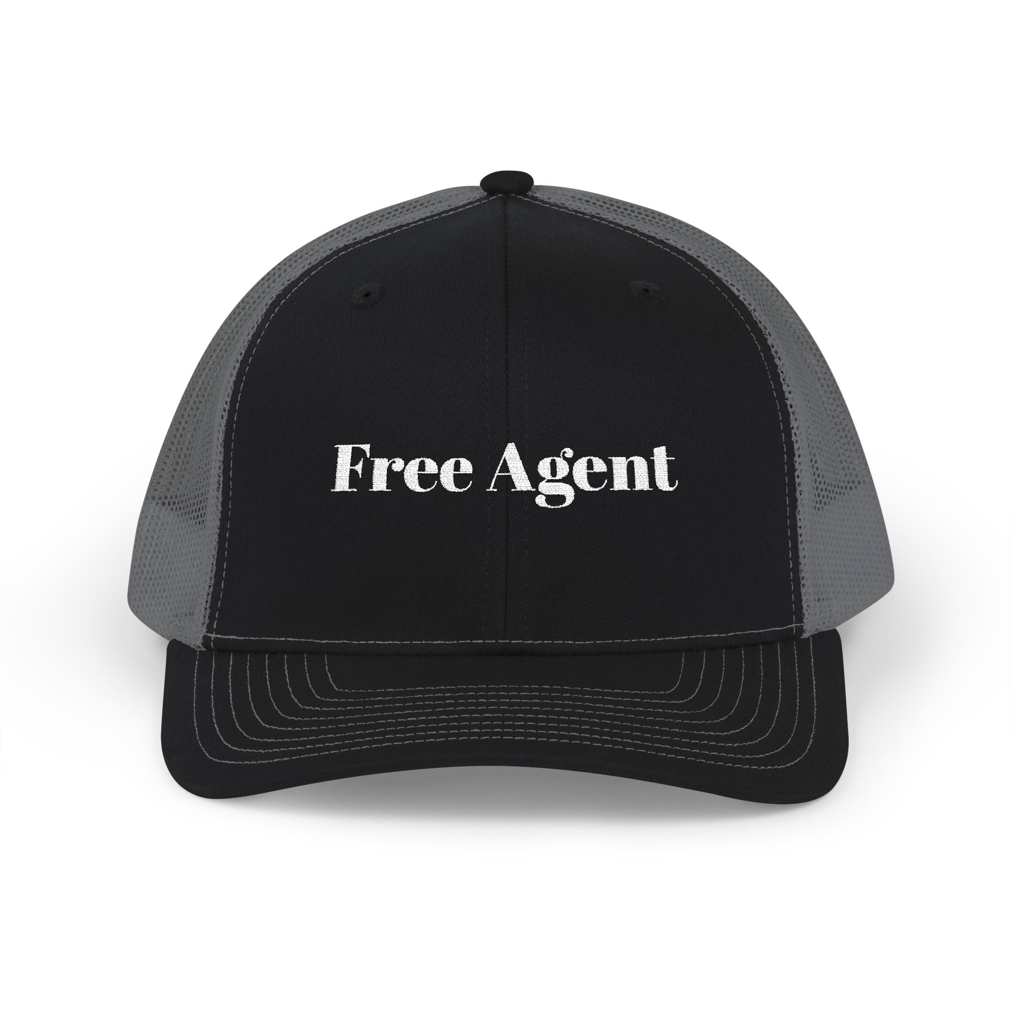 Free Agent Football. Snapback Trucker Cap (Embroidery)