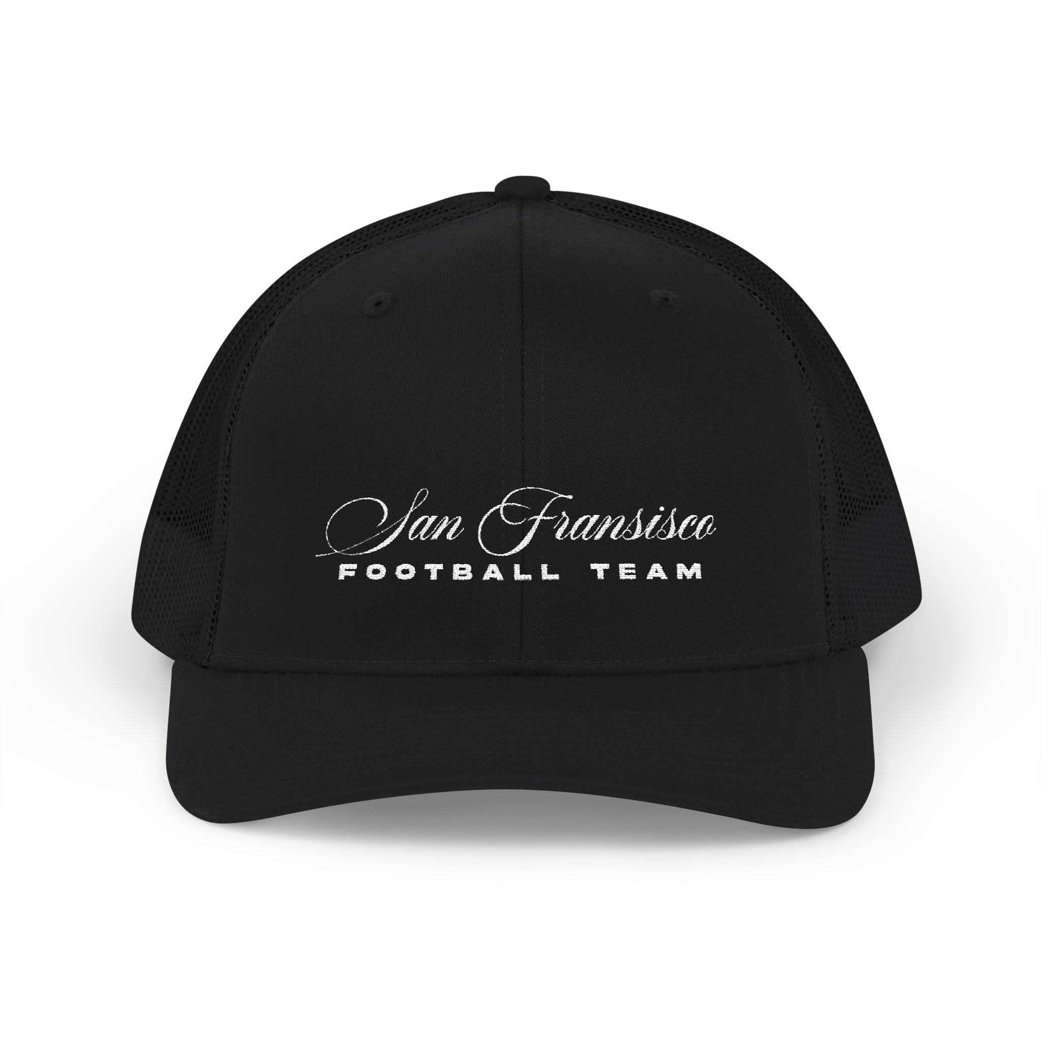 San Fransisco Football Scripted. Snapback Trucker Cap (Embroidery)